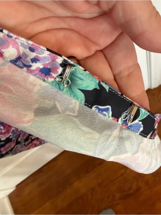 For Love & Lemons Morgan Floral Slip Dress M Cowl Neck Satin Midi 25259 - Picture 5 of 12